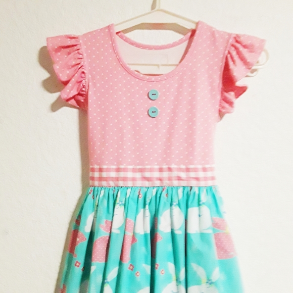 Eleanor Rose Easter Dress Easter Bunny Dress - Picture 5 of 8